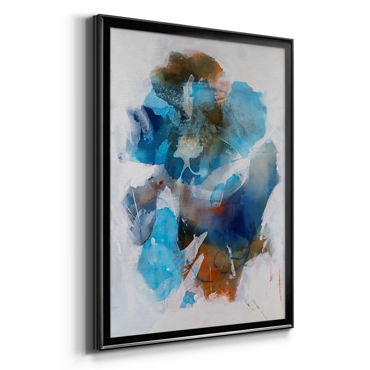 Misty Blue II - Modern Framed Canvas Print