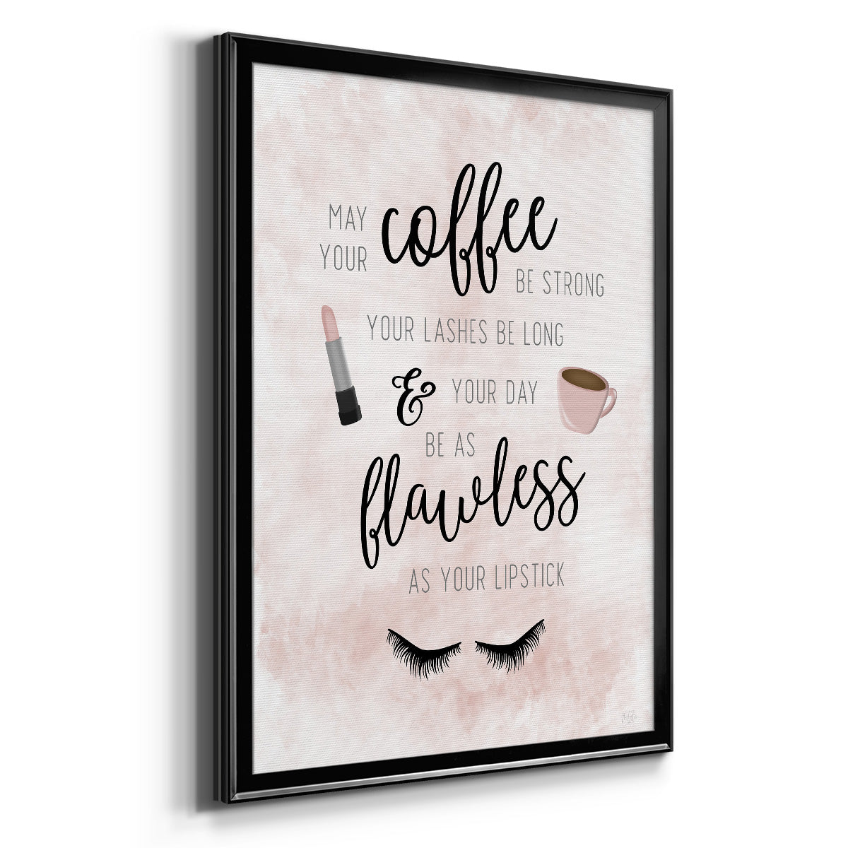 May Your Coffee Be Strong - Modern Framed Canvas Print