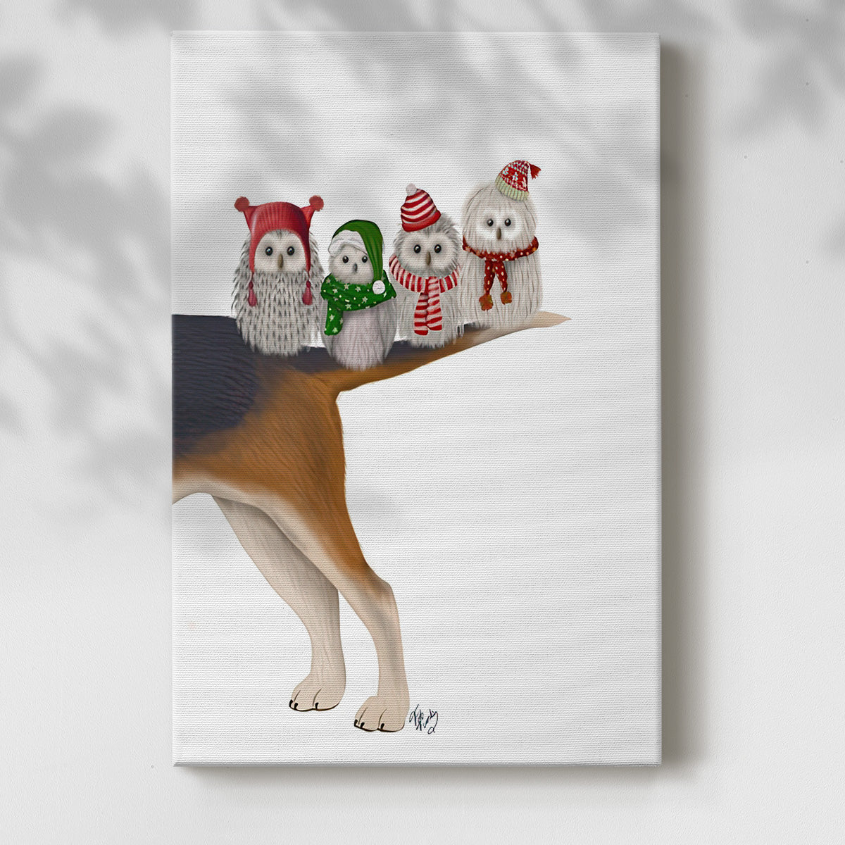 Christmas Bummer Owls - Gallery Wrapped Canvas