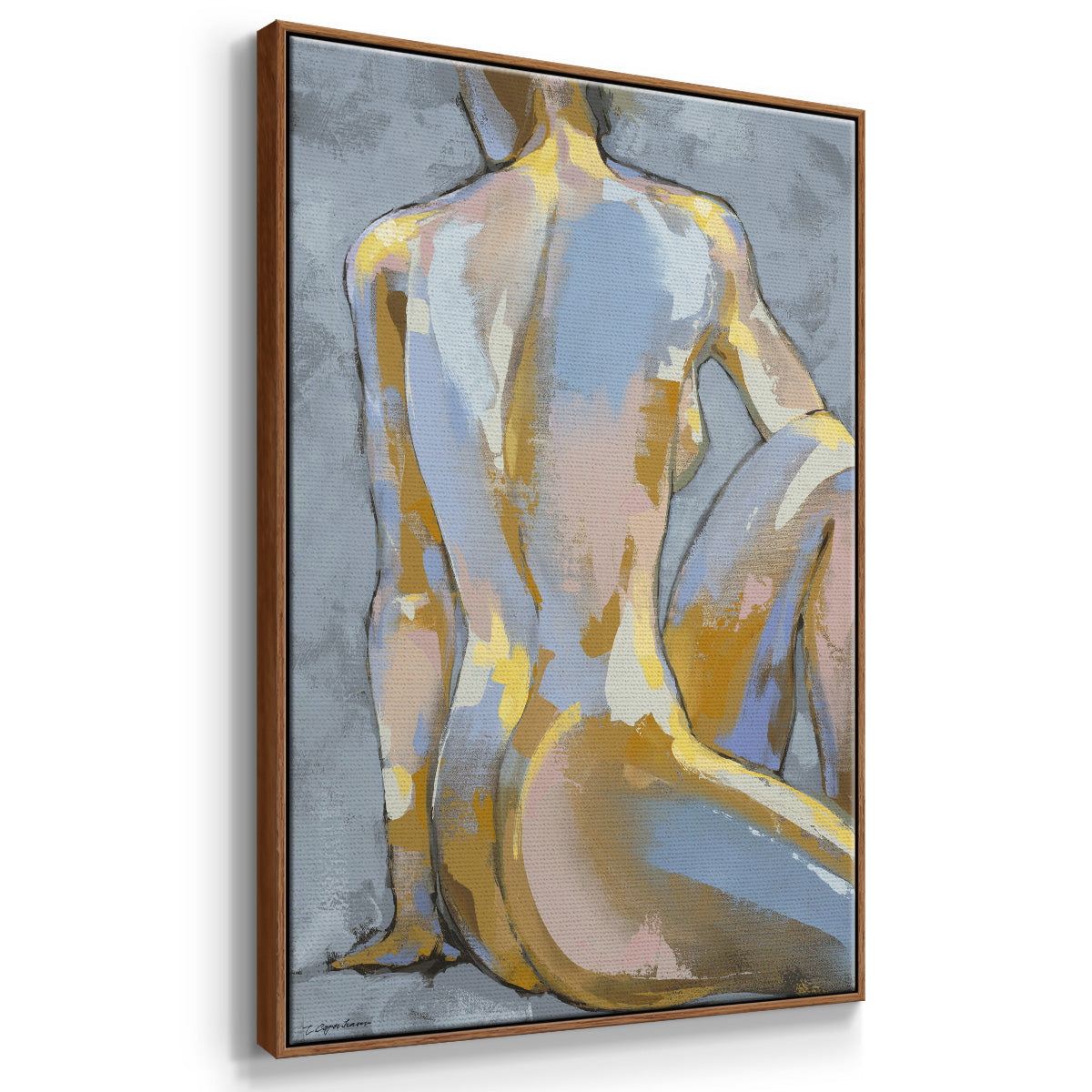 Grey Maiden II - Floater Framed Canvas Print