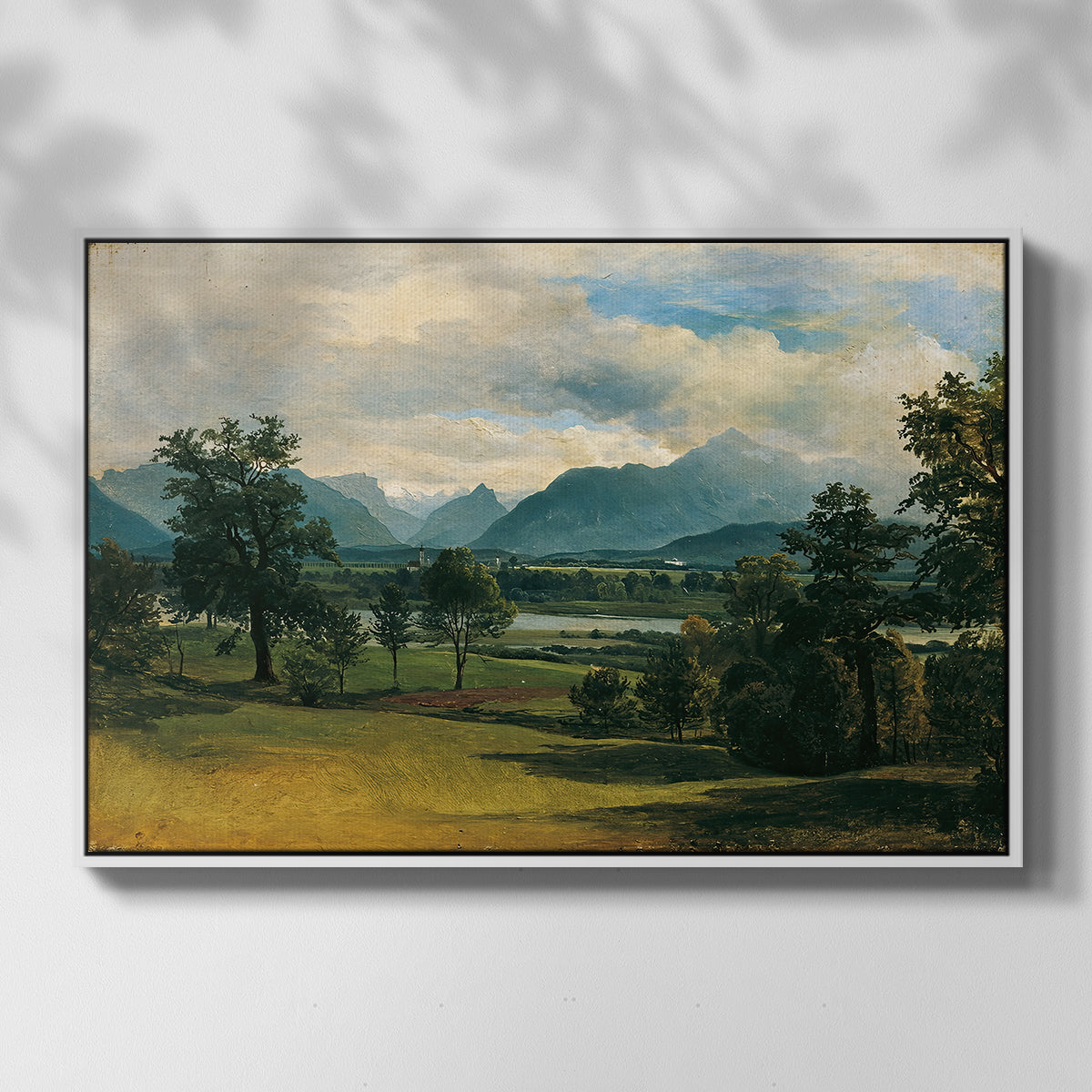 View of Liefering, 1830 - Floater Framed Canvas Print