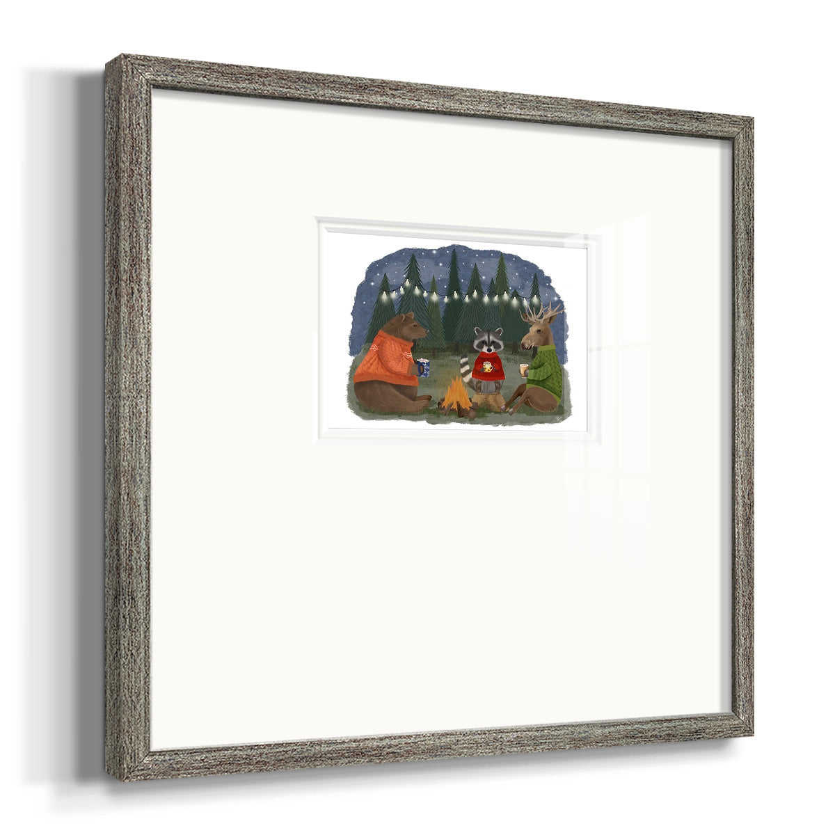 Campfire Hot Chocolate Premium Framed Print Double Matboard