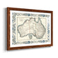 Bordered Map of Australia-Premium Framed Print - Ready to Hang