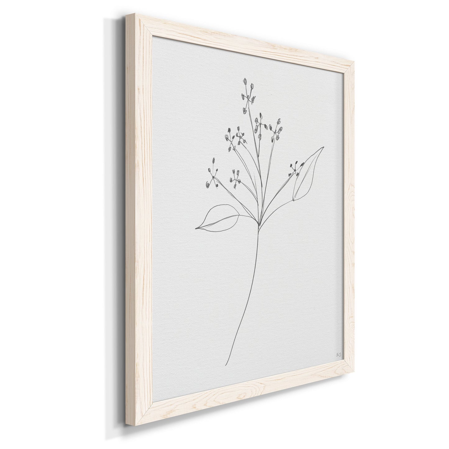 Botanical Gesture V - Premium Canvas Framed in Barnwood - Ready to Hang