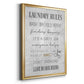 Neutral Laundry Rules - Modern Framed Canvas Print