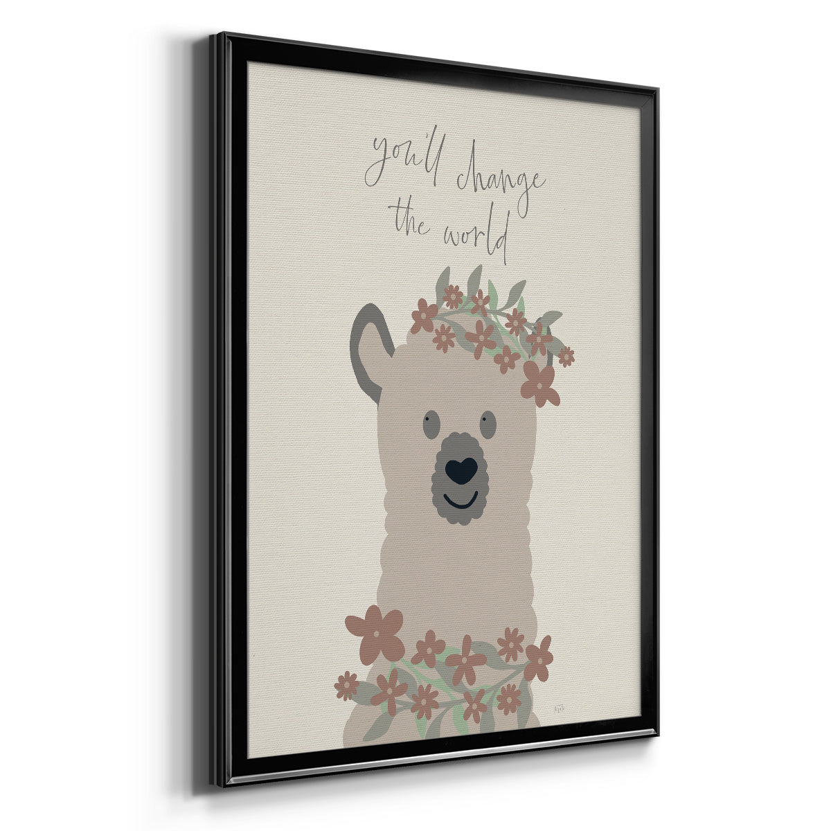 Change The World - Modern Framed Canvas Print