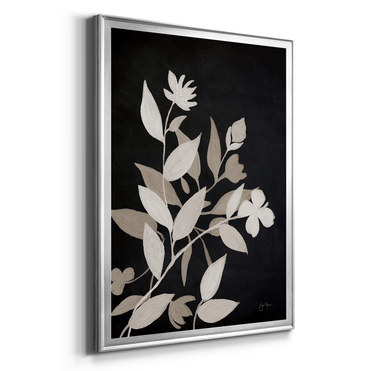 Midnight Silhouette I - Modern Framed Canvas Print