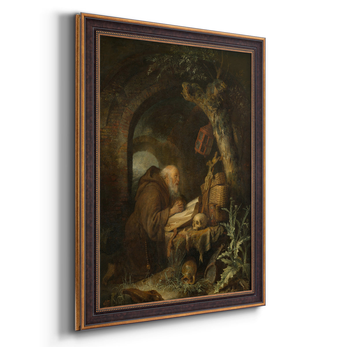 The Hermit, 1670 - Ornate Framed Canvas Print