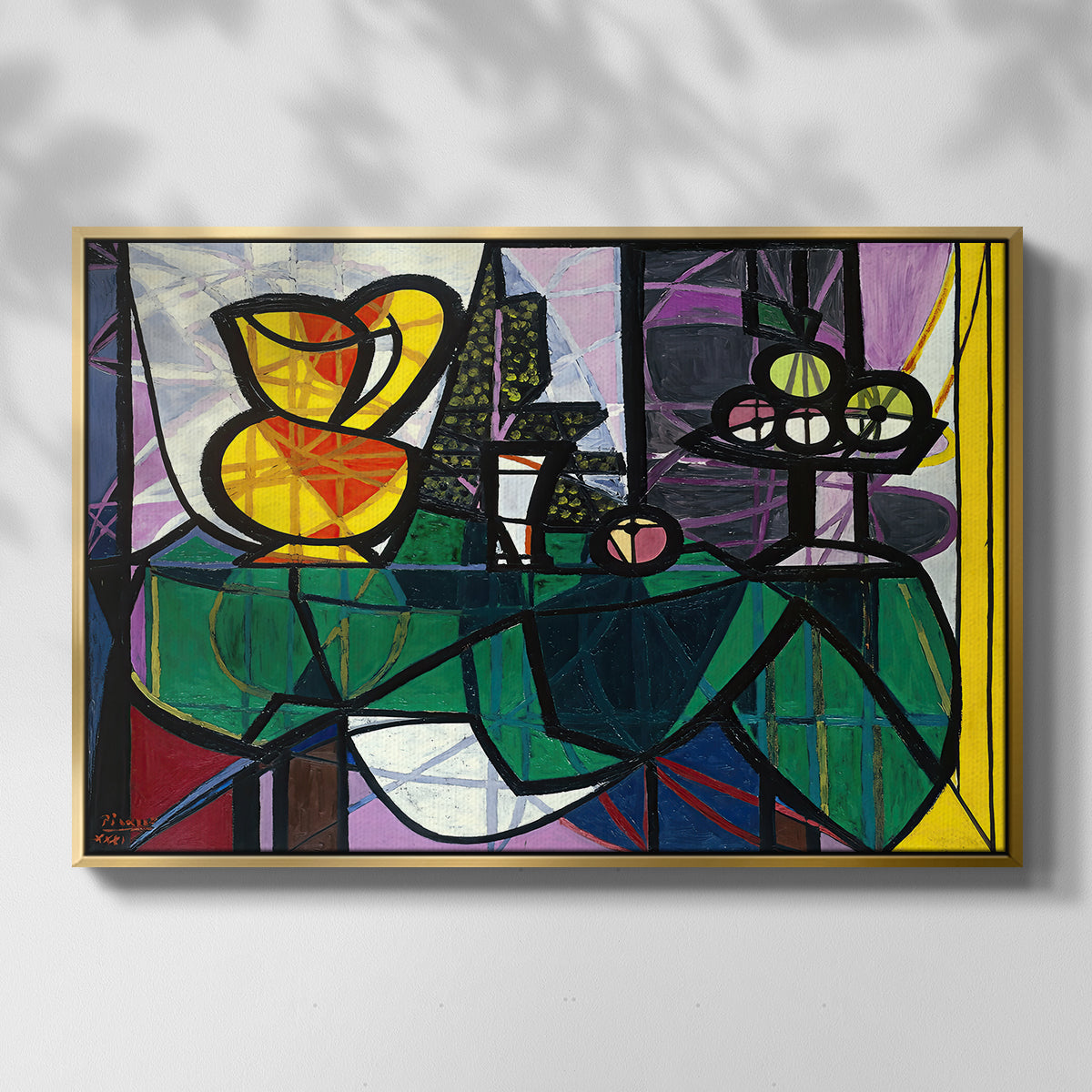 Pitcher and Bowl of Fruit, 1931 - Floater Framed Canvas Print