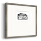 Boombox Sketch Premium Framed Print Double Matboard