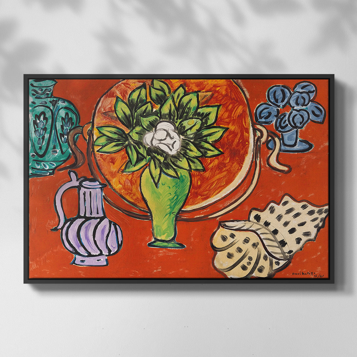 Still Life with a Magnolia (Nature morte au magnolia), 1941 - Floater Framed Canvas Print