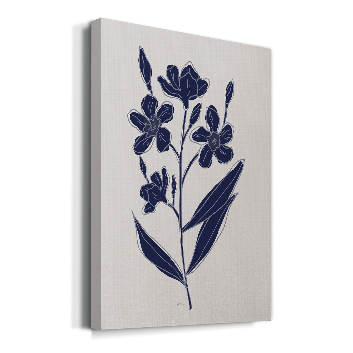 Indigo Botanical Study I - Canvas Art Print