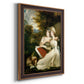 Classical portrait of the Frankland sisters by John Hoppner printed on canvas in an ornate bronzed mahogany wood frame with a vertical orientation.