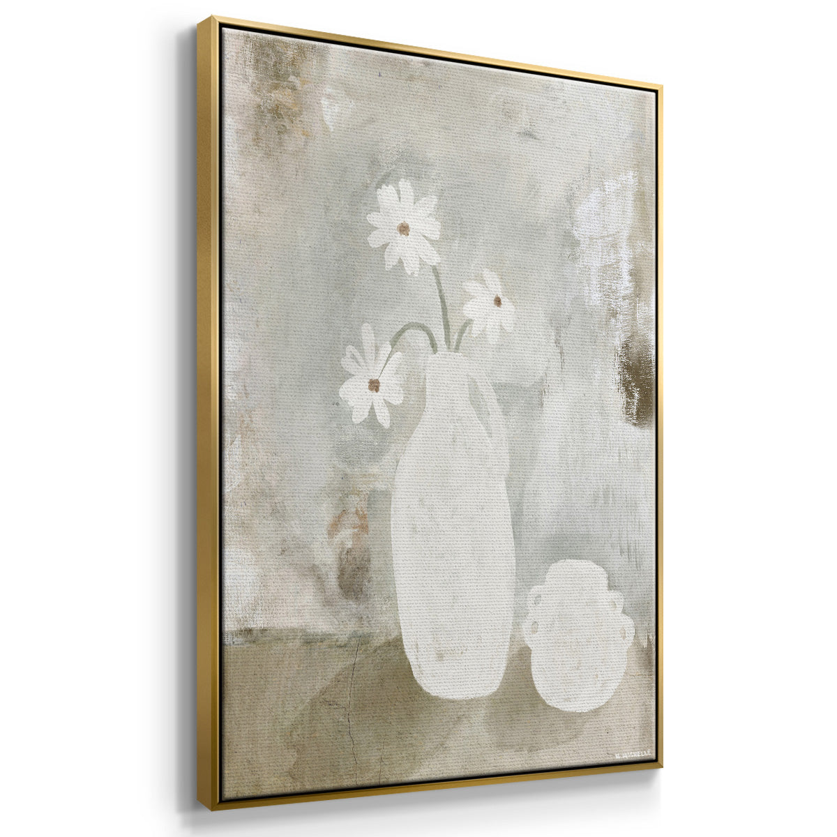 Sunday Blooms - Framed Premium Gallery Wrapped Canvas L Frame - Ready to Hang