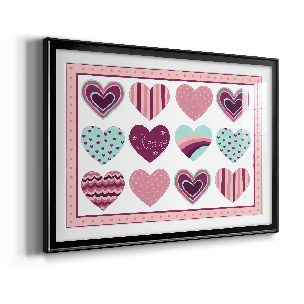 Sweet Valentine Collection A - Modern Framed Art Print