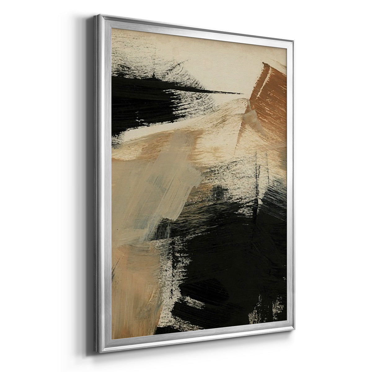 Baked Paintstrokes III - Modern Framed Canvas Print