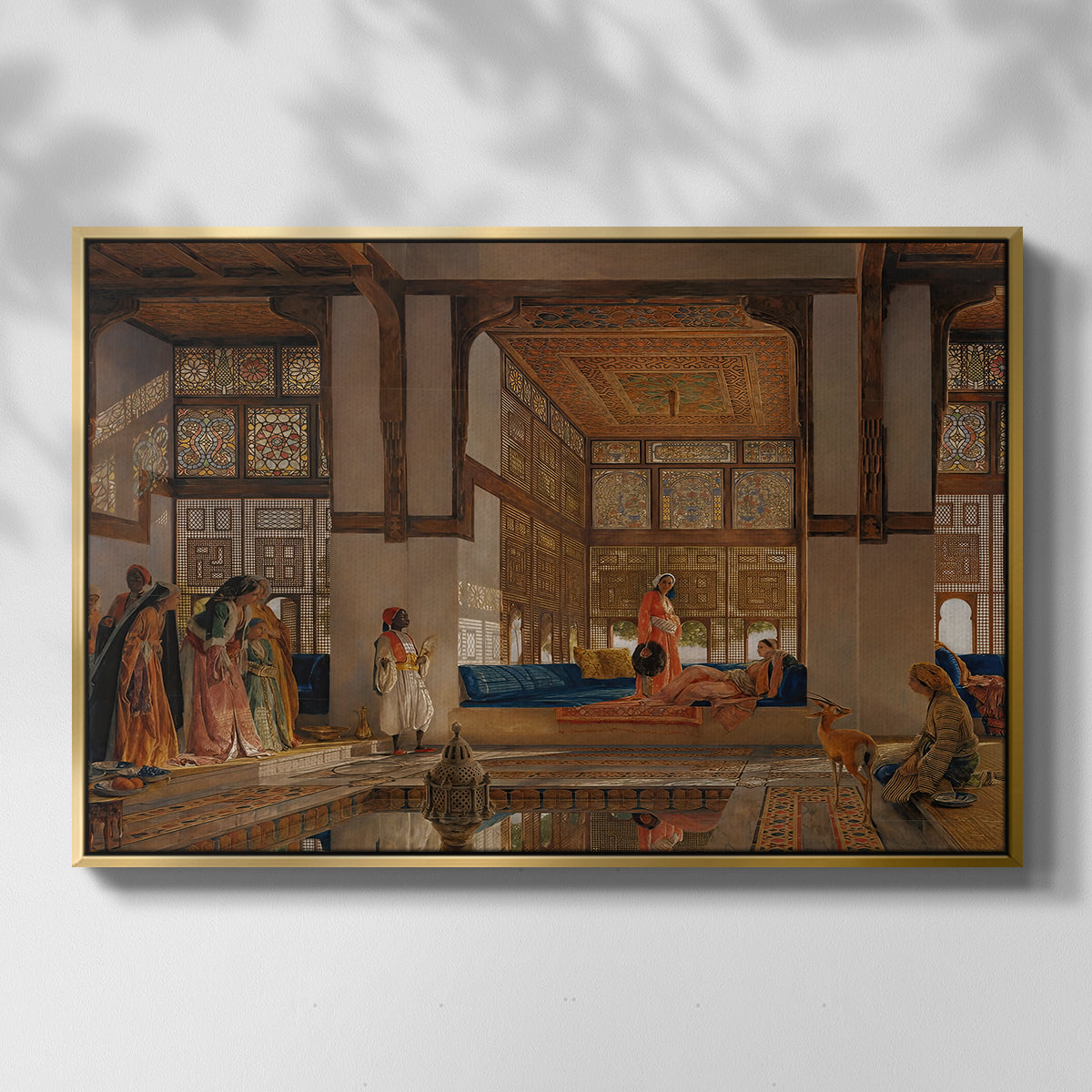 A Lady Receiving Visitors (The Reception), 1873 - Floater Framed Canvas Print