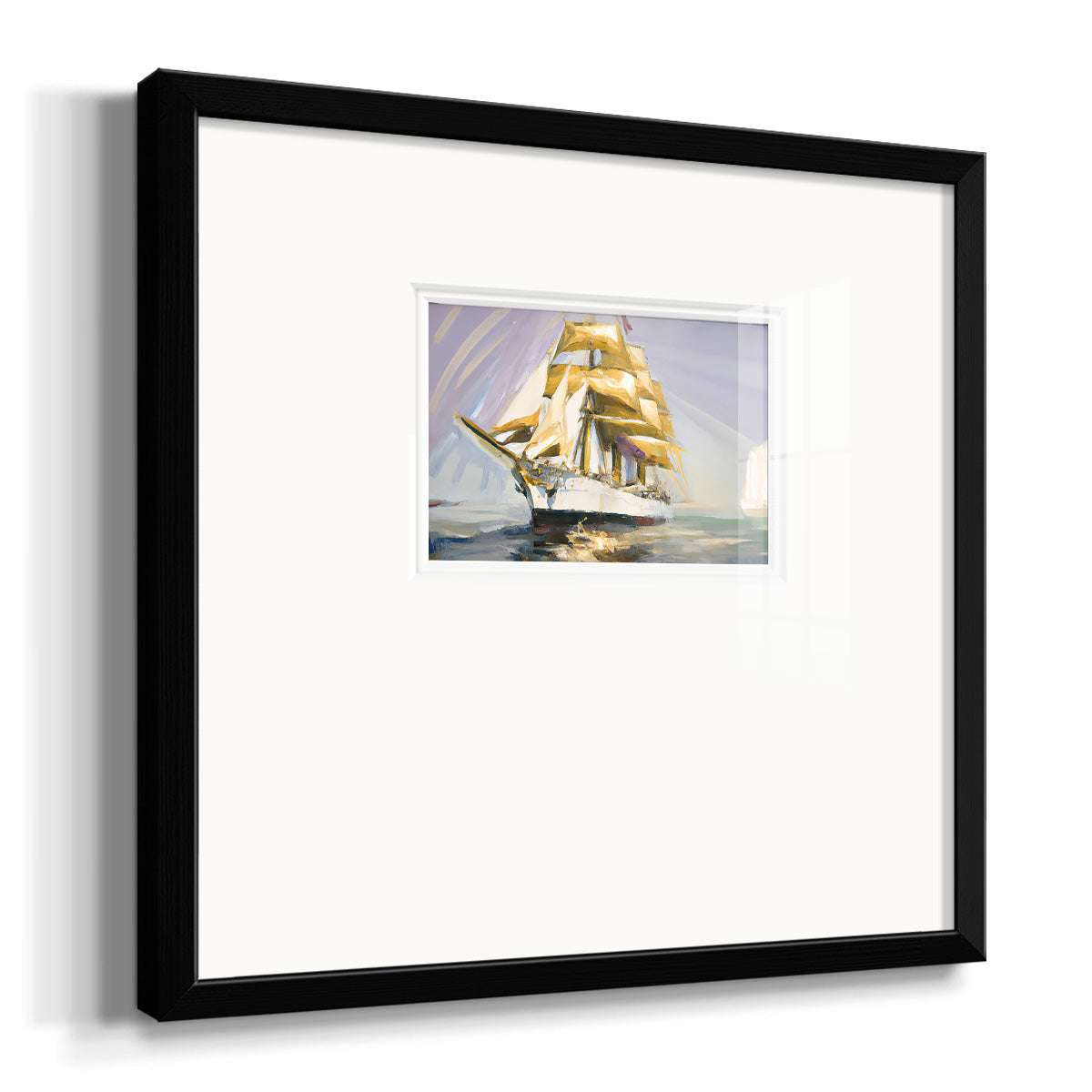 Golden Sail III Premium Framed Print Double Matboard