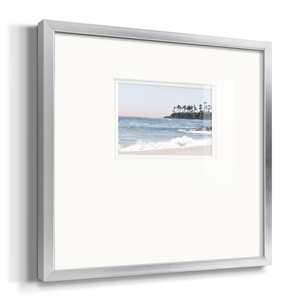 Distant Palms Premium Framed Print Double Matboard