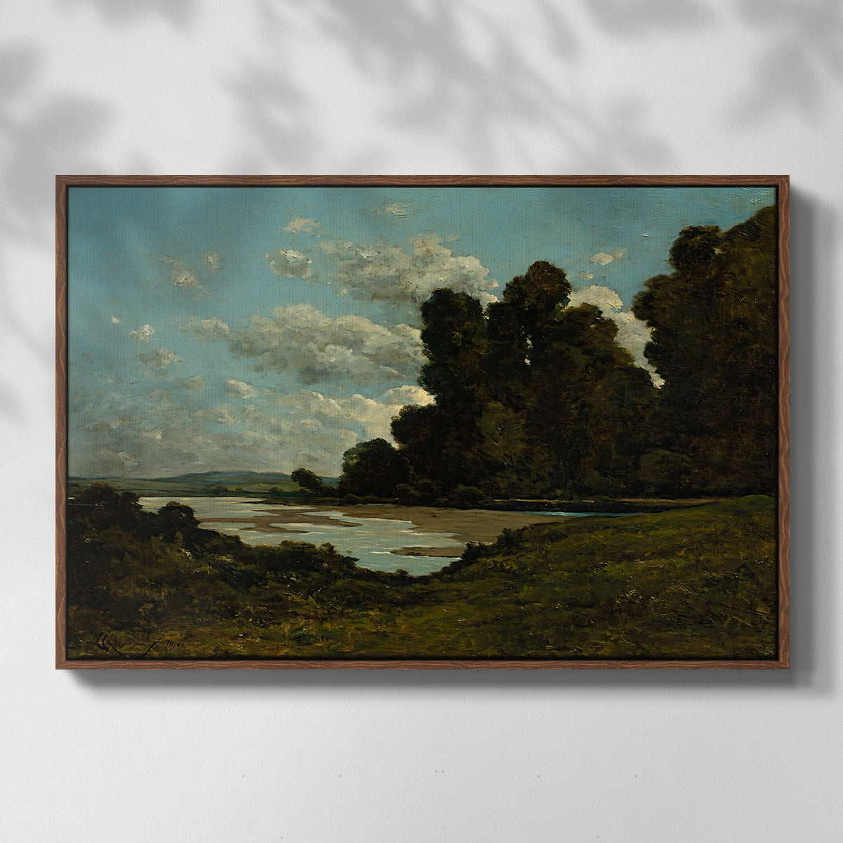 The River Loire at Nevers, 1901 - Floater Framed Canvas Print