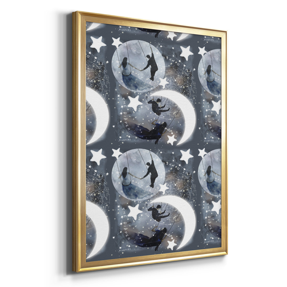 Celestial Love Collection E - Modern Framed Canvas Print