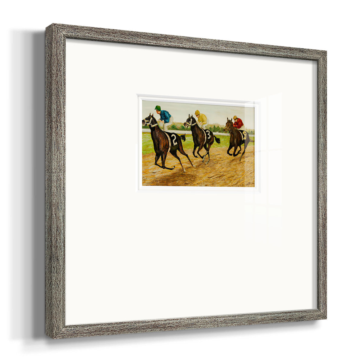 Day at the Race V Premium Framed Print Double Matboard