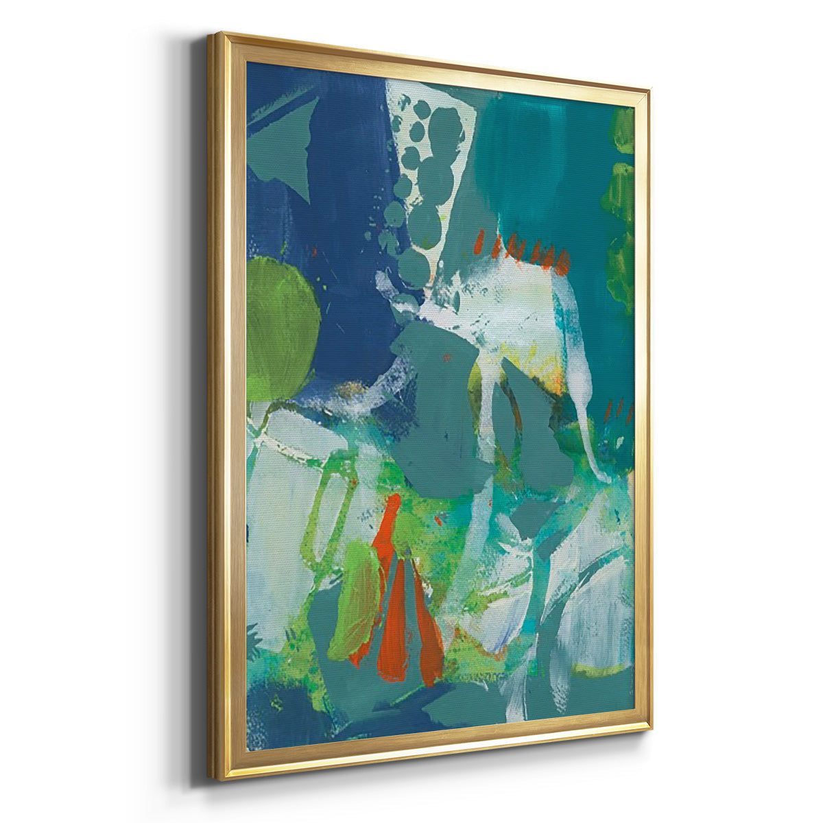 Tropical Graphics IV - Modern Framed Canvas Print