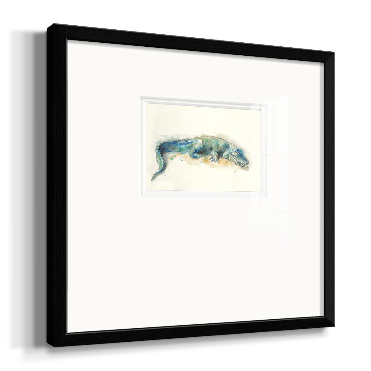 Alligator- Premium Framed Print Double Matboard