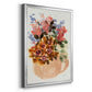 Mauve Bouquet in Teapot II - Modern Framed Canvas Print