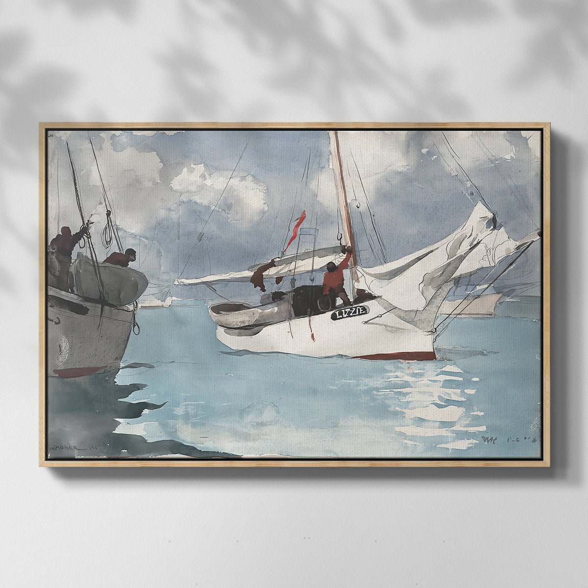 Fishing Boats, Key West, 1903 - Floater Framed Canvas Print