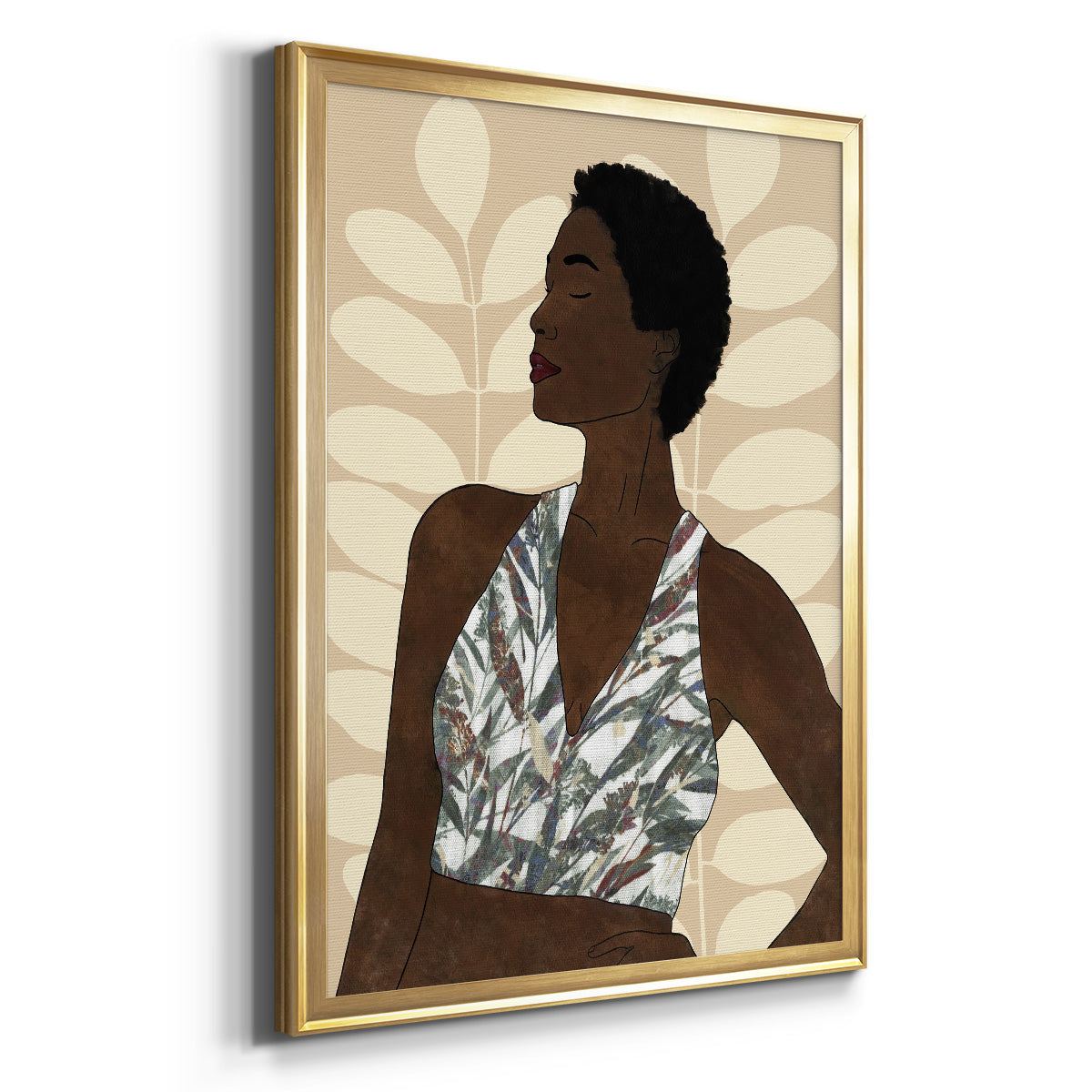 Ethnic Beauty I - Modern Framed Canvas Print