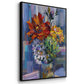Modern Bouquet - Floater Framed Canvas Print