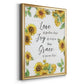 Grace Given Here - Modern Framed Canvas Print