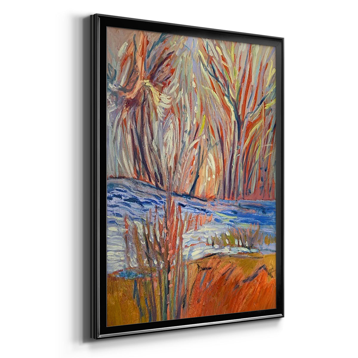 Cadmium Winter Solstice I - Modern Framed Canvas Print