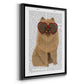 Pomeranian and Heart Glasses - Modern Framed Canvas Print