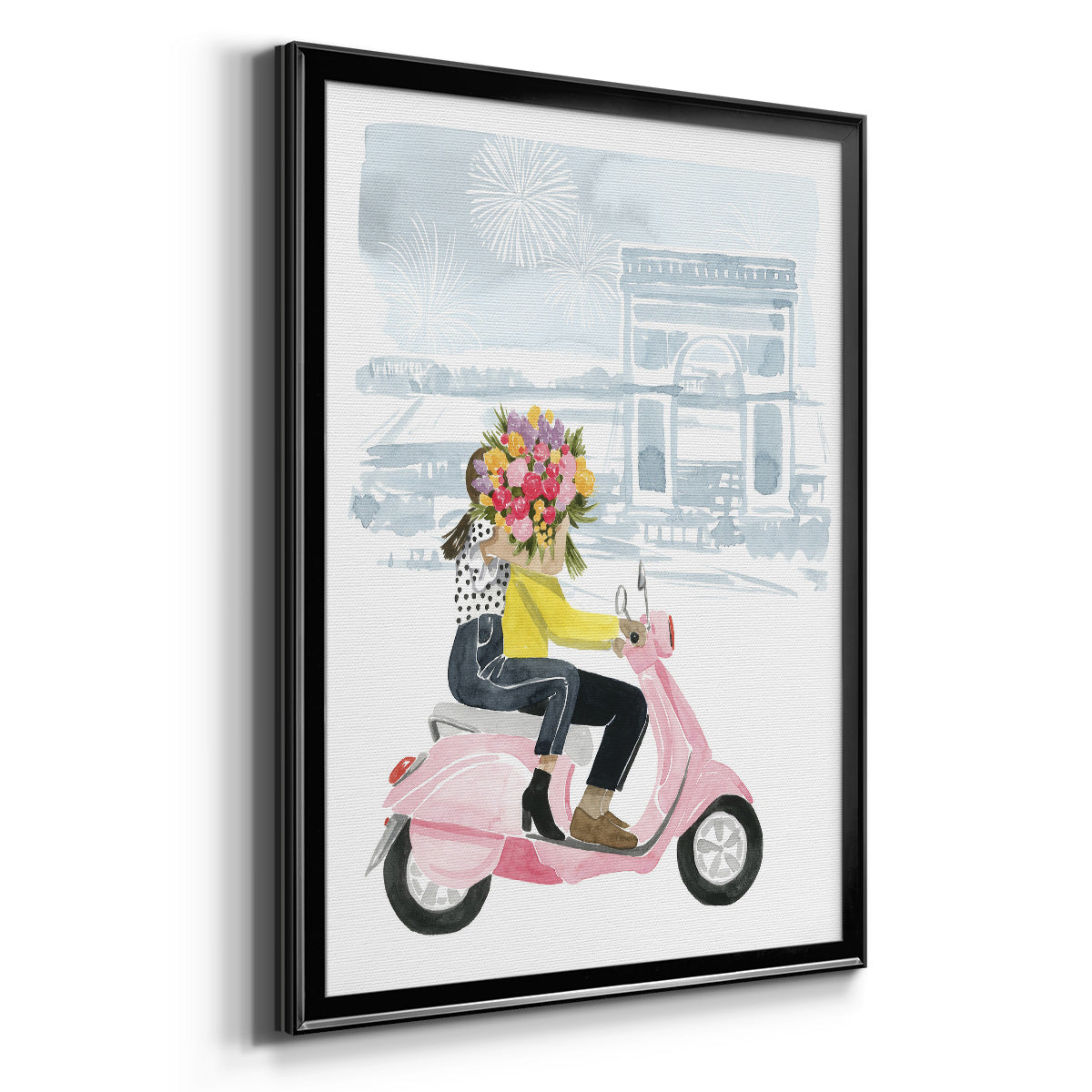 Paris in Love I - Modern Framed Canvas Print