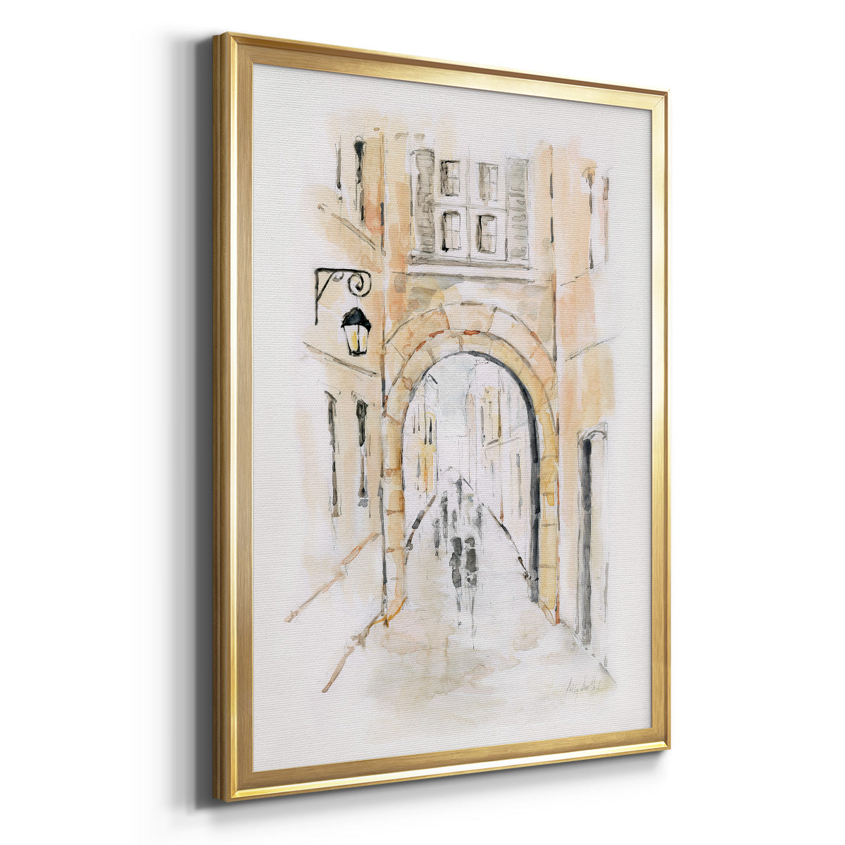 Venice Market Day II - Modern Framed Canvas Print