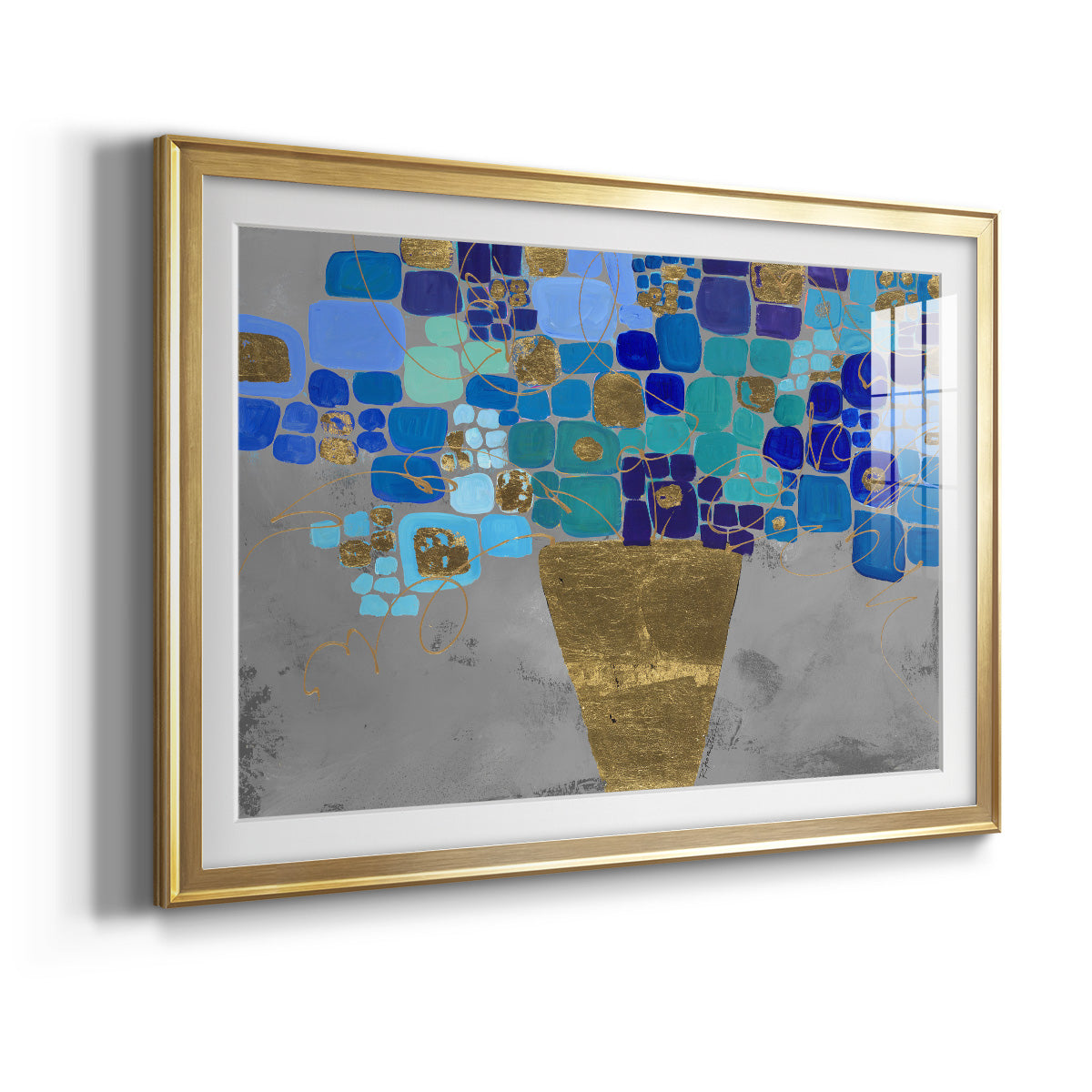 Blue Love - Modern Framed Art Print
