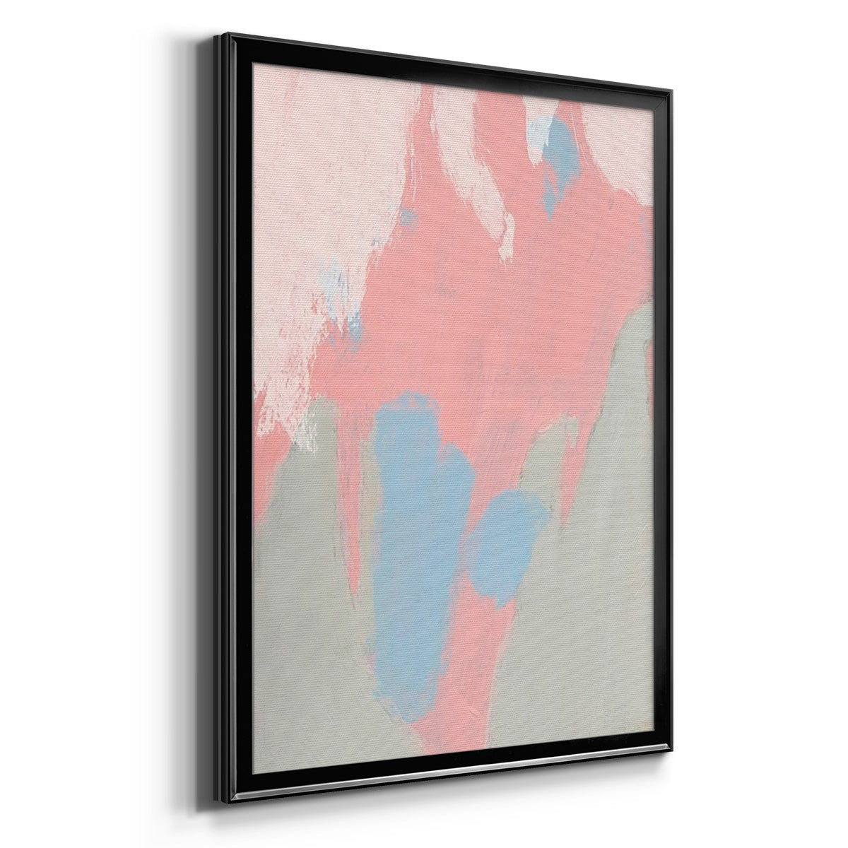 Blushing Abstract III - Modern Framed Canvas Print