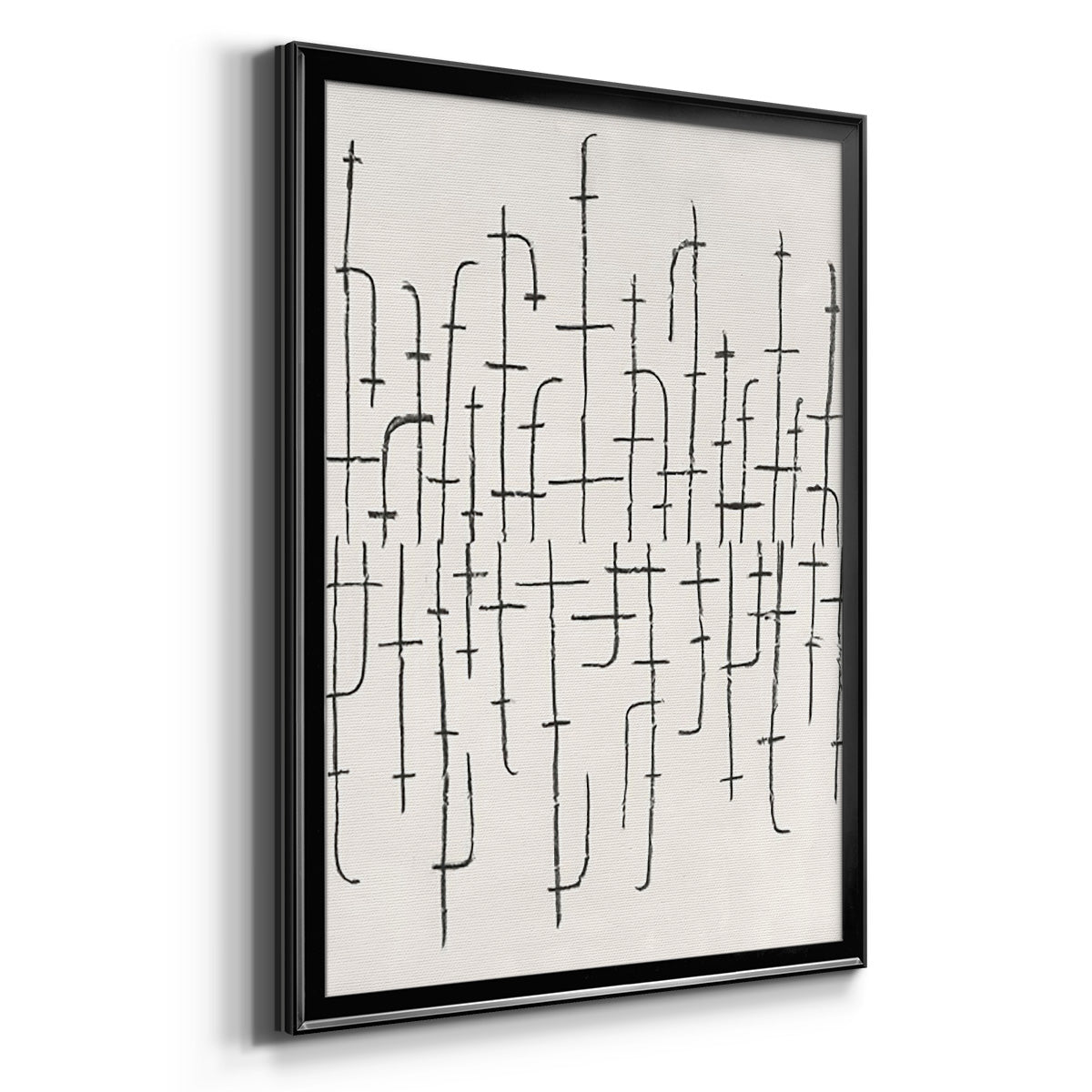 Vertical Arrangement II - Modern Framed Canvas Print