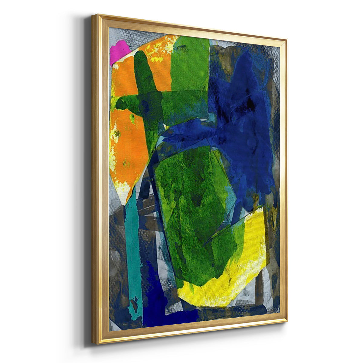 Brights Strokes I - Modern Framed Canvas Print