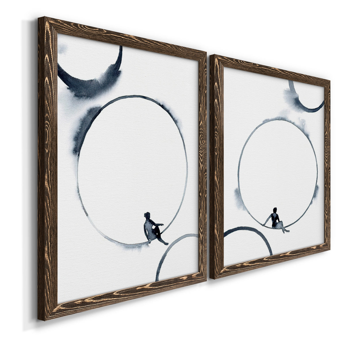 Woman in the Moon I - Premium Framed Canvas 2 Piece Set - Ready to Hang