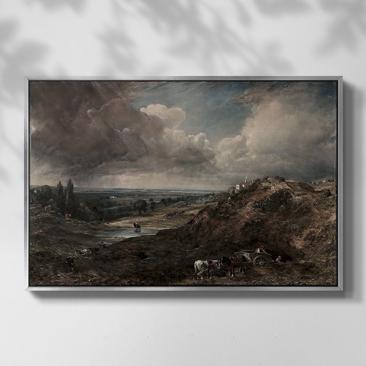 Branch Hill Pond, Hampstead Heath, c. 1828 - Floater Framed Canvas Print