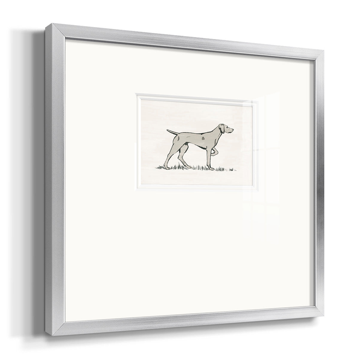 Neutral Pointer I Premium Framed Print Double Matboard