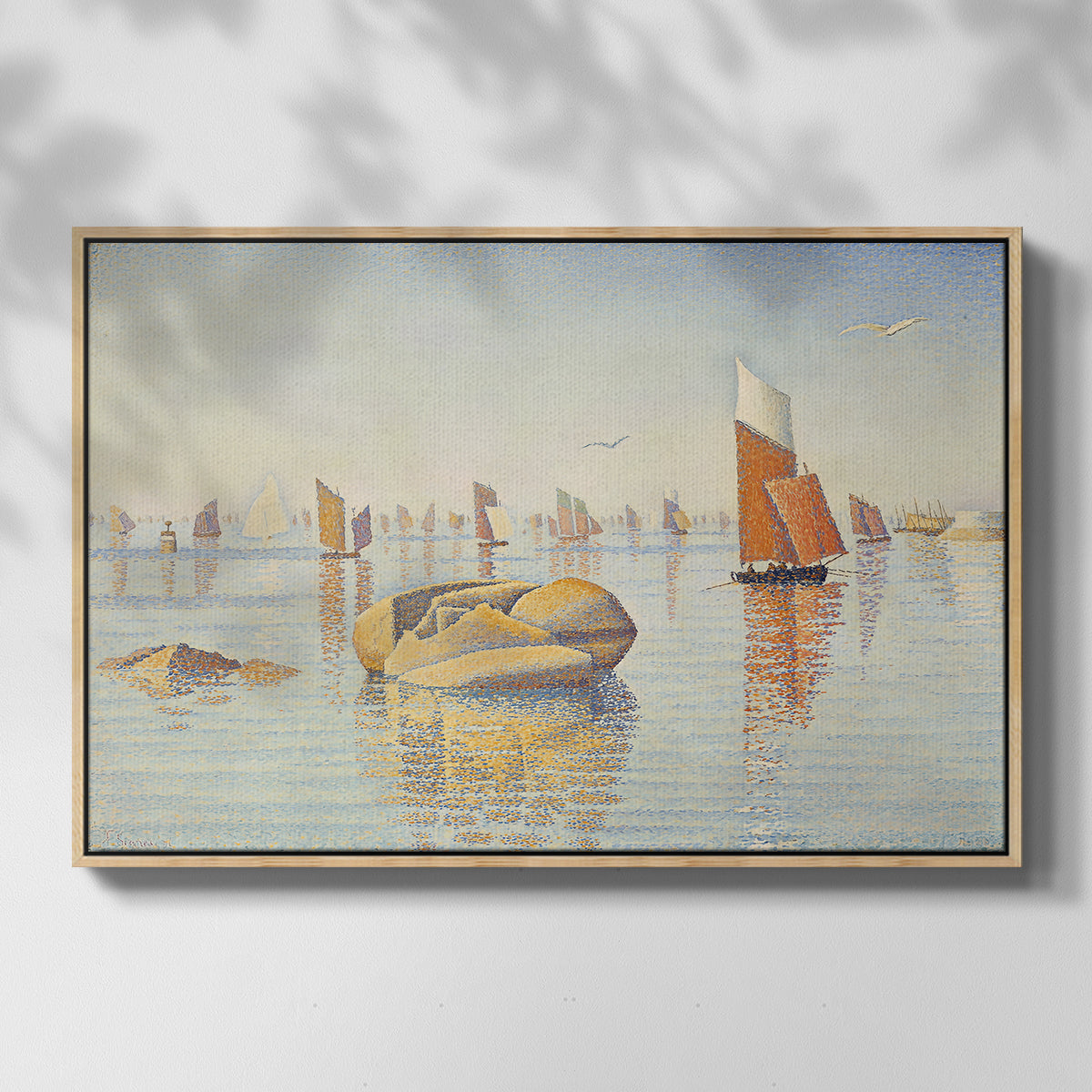 Concarneau, Quiet Morning, Opus 219, 1891 - Floater Framed Canvas Print