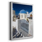 Santorini Sidewalk - Modern Framed Canvas Print