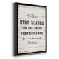 Please Stay Seated - Modern Framed Canvas Print