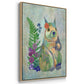 Fantastic Florals Owl - Framed Premium Gallery Wrapped Canvas L Frame 3 Piece Set - Ready to Hang