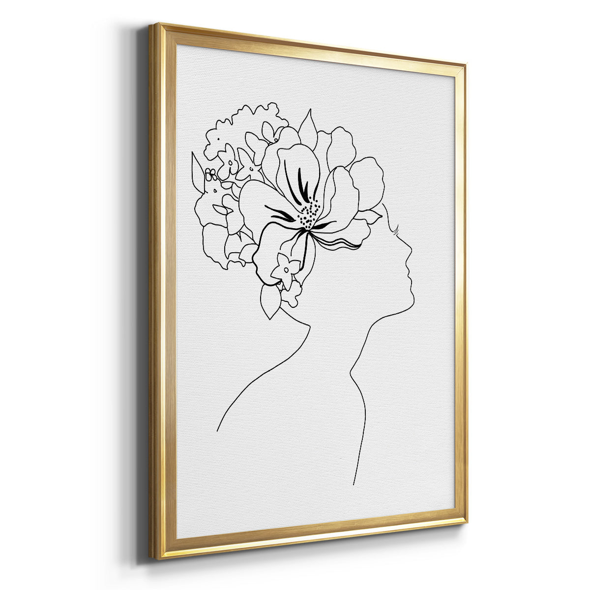 Fashion Floral Sketch I - Modern Framed Canvas Print