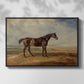 Dr. Syntax, a Bay Racehorse, Standing in a Coastal Landscape, an Estuary Beyond, c. 1820 - Floater Framed Canvas Print
